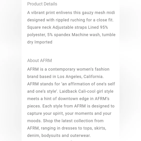 AFRM- Midi Dress. - Picture 7 of 10